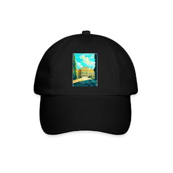 Schonbrunn Palace Austria Vintage Travel Poster - Baseball Cap - black/black - Front