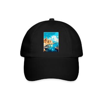 Héraklion Grèce Affiche de voyage vintage souvenir - Casquette classique - noir/noir - Devant