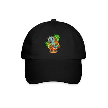 Drôle de perroquet d’été plage lunettes de soleil hawaïenne - Casquette classique - noir/noir - Devant