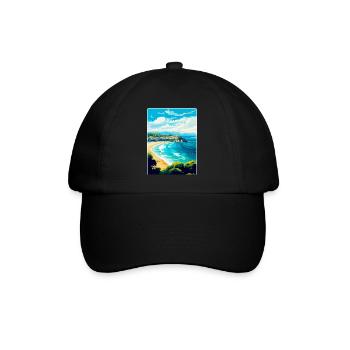San Sebastian Spain Vintage Travel Poster Souvenir - Baseball Cap - black/black - Front