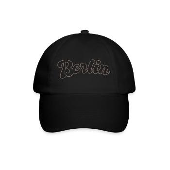 Berlin Deutsche Hauptstadt Schriftzug - Baseballkappe - Schwarz/Schwarz - Vorne