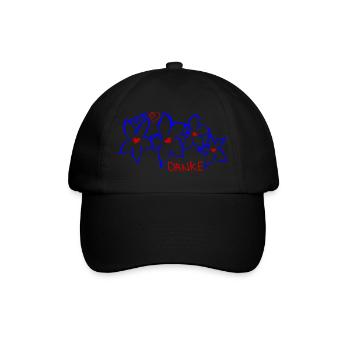 Danke - Baseballkappe - Schwarz/Schwarz - Vorne