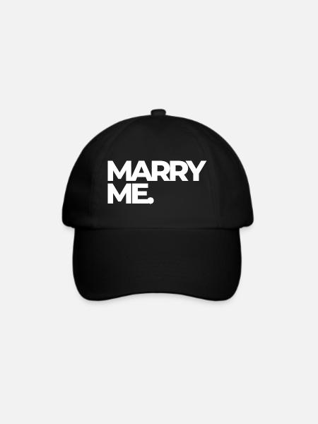 Heirate mich mutiger Antrag - Baseballkappe - Schwarz/Schwarz