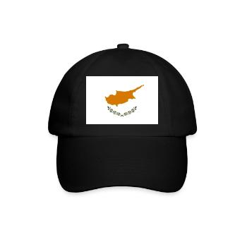 Zypern - Baseballkappe - Schwarz/Schwarz - Vorne