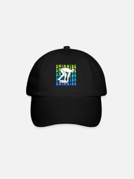 Schwimmer Schwimmsport Schwimmen Schwimm - Baseballkappe - Schwarz/Schwarz
