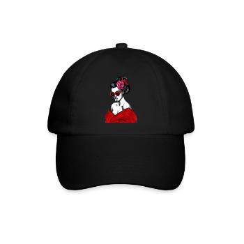 GEISHA - Baseballkappe - Schwarz/Schwarz - Vorne