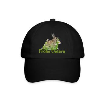 Frohe Ostern - Baseballkappe - Schwarz/Schwarz - Vorne