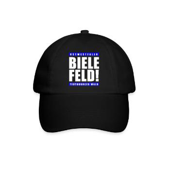 Bielefeld Ostwestfalen Teutoburger Wald - Baseballkappe - Schwarz/Schwarz - Vorne