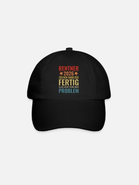 Rentner 2026 Ich habe fertig - Baseballkappe - Schwarz/Schwarz