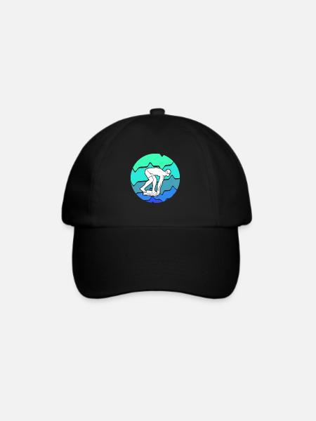 Schwimmer Schwimmen Schwimmsport Schwimm Jungen - Baseballkappe - Schwarz/Schwarz