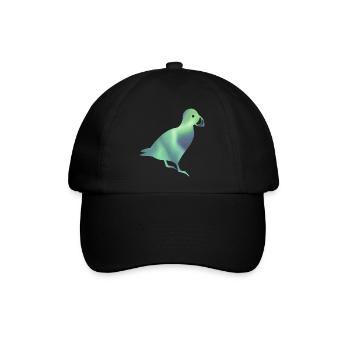 Island Papageitaucher Puffin Iceland Polarlicht - Baseballkappe - Schwarz/Schwarz - Vorne