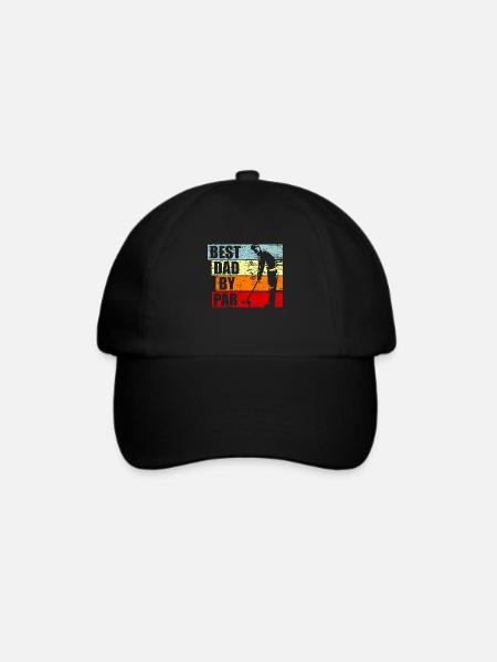 Golfer Dad Golf Papa Funny Father's Day - Baseballkappe - Schwarz/Schwarz