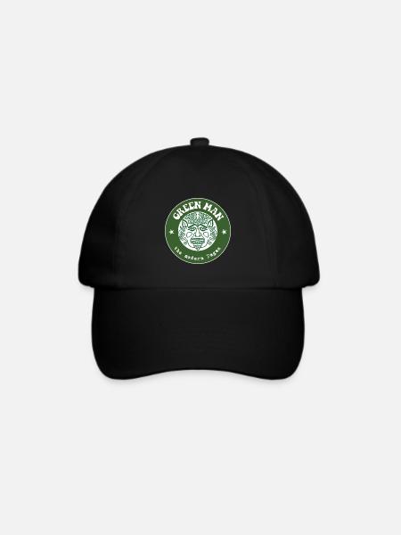Der Grüne Mann, der moderne Heide - Baseballkappe - Schwarz/Schwarz