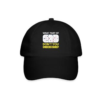 Eishockey Trainer Trainingsboard Theorie - Baseballkappe - Schwarz/Schwarz - Vorne