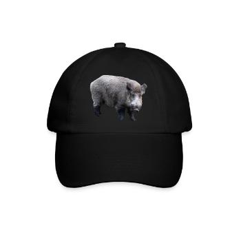 Wildschwein - Baseballkappe - Schwarz/Schwarz - Vorne