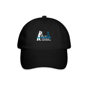 Pfiffiger Landvermesser Katasteramt - Baseballkappe - Schwarz/Schwarz - Vorne