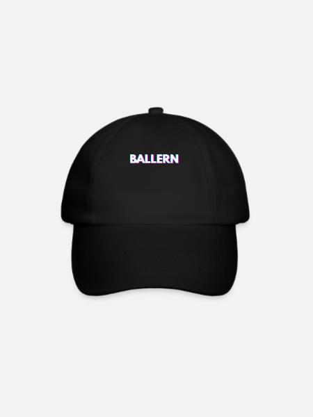 Ballern Techno Rave Raver - Baseballkappe - Schwarz/Schwarz