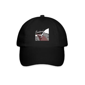 Schwindelfreier Boulderer Felswand - Baseballkappe - Schwarz/Schwarz - Vorne