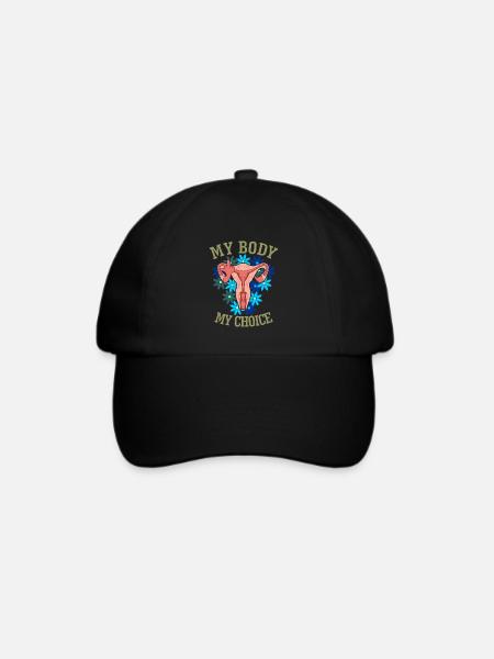 My Body My Choice - Baseballkappe - Schwarz/Schwarz