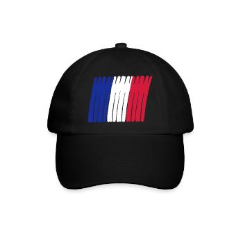 tricolore france - Baseballkappe - Schwarz/Schwarz - Vorne