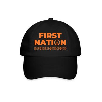 first nation indigen USA - Baseballkappe - Schwarz/Schwarz - Vorne