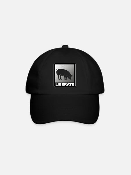 Liberate Vegan Animal Liberation - Baseballkappe - Schwarz/Schwarz