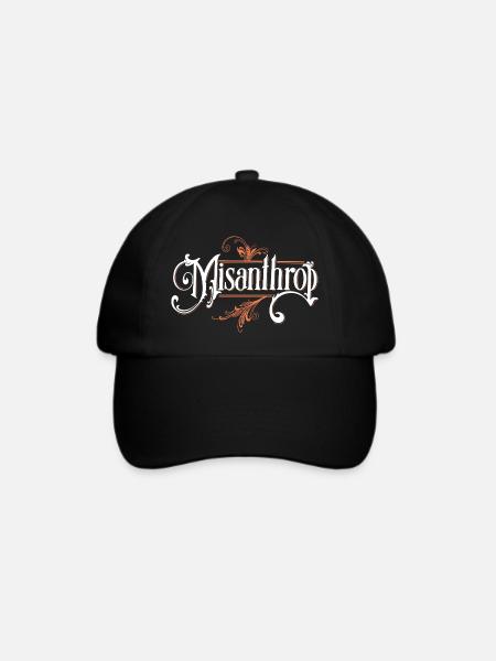 Misanthrop Ornamentenschrift - Baseballkappe - Schwarz/Schwarz