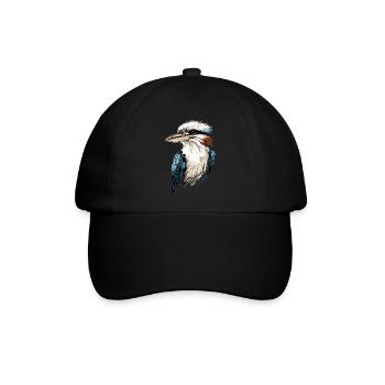 Kookaburra Jägerliest Lachender Hans Süßer Vogel - Baseballkappe - Schwarz/Schwarz - Vorne
