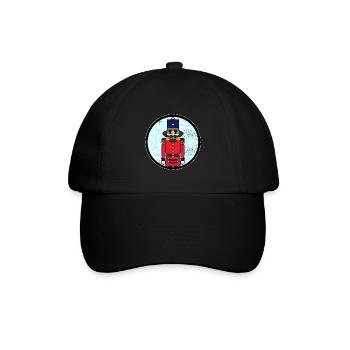 Fescher Nussknacker Weihnachtsmarkt - Baseballkappe - Schwarz/Schwarz - Vorne