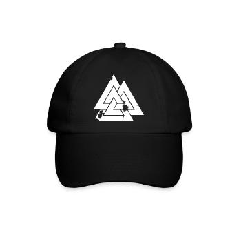 Valknut - Baseballkappe - Schwarz/Schwarz - Vorne