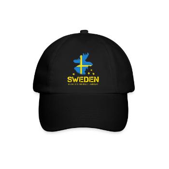 Schweden Sweden - Baseballkappe - Schwarz/Schwarz - Vorne