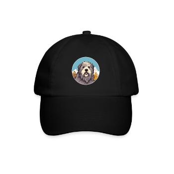 Pyrenäen-Schäferhund-Rasse Cartoon Kawaii Waterco - Baseballkappe - Schwarz/Schwarz - Vorne
