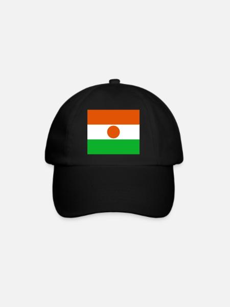 Niger - Baseballkappe - Schwarz/Schwarz