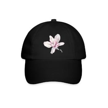 Blume - Baseballkappe - Schwarz/Schwarz - Vorne
