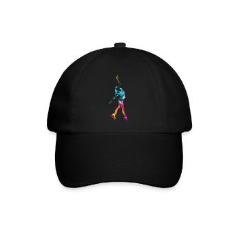 Anmutige Schlittschuhläuferin Kür - Baseballkappe - Schwarz/Schwarz - Vorne