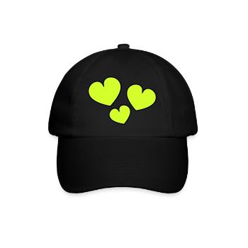 ICH LIEBE DICH. ICH LIEBE DICH. LIEBE. LIEBE. HERZ - Baseballkappe - Schwarz/Schwarz - Vorne