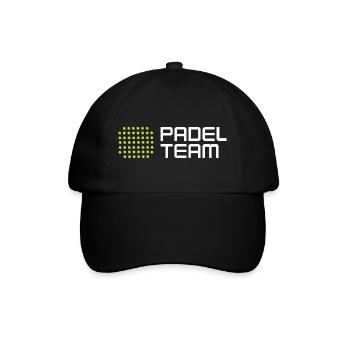 Padel Tennis Padelverein Paddle Padel-Tennis - Baseballkappe - Schwarz/Schwarz - Vorne