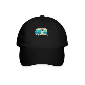 Wohnwagen - Baseballkappe - Schwarz/Schwarz - Vorne
