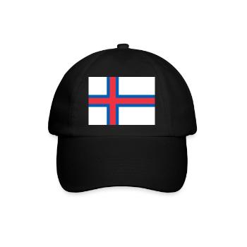 Färöer Inseln - Baseballkappe - Schwarz/Schwarz - Vorne
