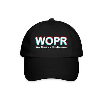 WOPR WarGames inspiriert: Glitched-Effekt-Design - Baseballkappe - Schwarz/Schwarz - Vorne