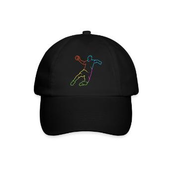 Handball bunt Handballspieler Jungen Handballer - Baseballkappe - Schwarz/Schwarz - Vorne