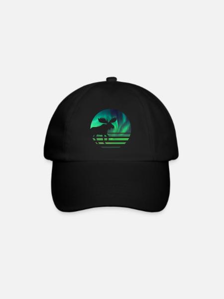 Elch - Baseballkappe - Schwarz/Schwarz