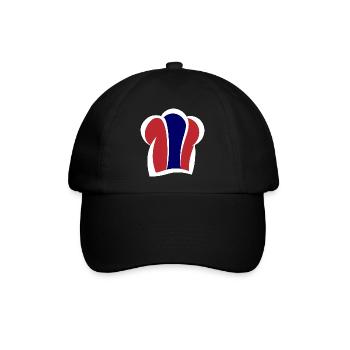 Thailändische Kochmütze Küche Thai Chefkoch - Baseballkappe - Schwarz/Schwarz - Vorne