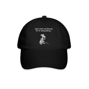 Ganz schön viel Meinung für so wenig Ahnung... - Baseballkappe - Schwarz/Schwarz - Vorne