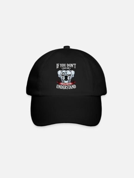 Cool Boxer Statement Spruch Hundehalter Geschenk - Baseballkappe - Schwarz/Schwarz