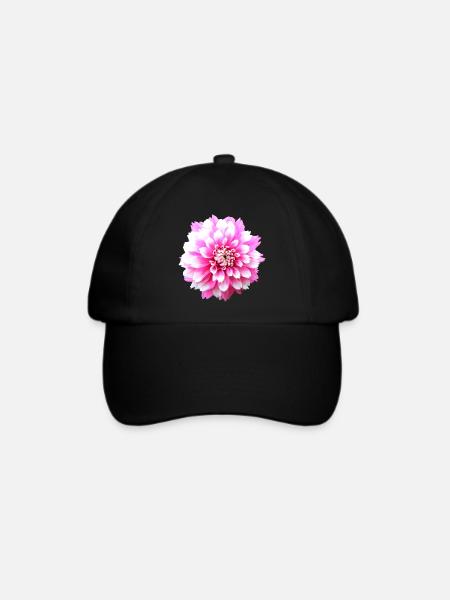 Blume rosa pinke Blume Blumen pink rosa Blumen - Baseballkappe - Schwarz/Schwarz