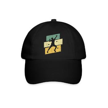 Bouldern Klettern Boulder Kletterer Bergsteiger - Baseballkappe - Schwarz/Schwarz - Vorne