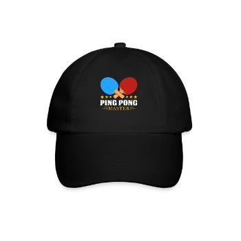 Tischtennis - Baseballkappe - Schwarz/Schwarz - Vorne