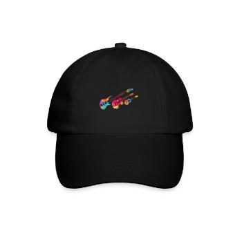Elegante Minimalmusik Klavierabend - Baseballkappe - Schwarz/Schwarz - Vorne