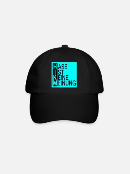 Hass ist keine Meinung - Baseballkappe - Schwarz/Schwarz
